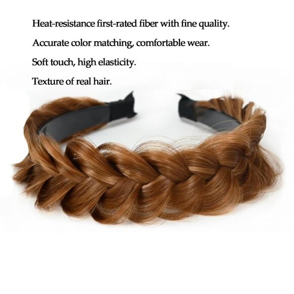 Wide Braided Headband Elastic Non-slip Fashion Hair Accessory for Women Girl main image 6